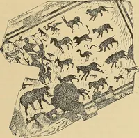 An illustration from L'arte nell'industria : lavori di legno e pastiglia, lavori di metallo, lavori di pietra, marmo, alabastro, ceramica, musaico, vetro, lavori di osso e avorio, lavori tessili, carte da parati e cuoi decorati, ricami, pizzi, cartelloni, stampe, ecc. (1907)