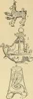 An illustration from L'arte nell'industria : lavori di legno e pastiglia, lavori di metallo, lavori di pietra, marmo, alabastro, ceramica, musaico, vetro, lavori di osso e avorio, lavori tessili, carte da parati e cuoi decorati, ricami, pizzi, cartelloni, stampe, ecc. (1907)