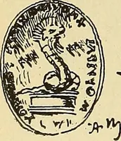 An illustration from L'arte nell'industria : lavori di legno e pastiglia, lavori di metallo, lavori di pietra, marmo, alabastro, ceramica, musaico, vetro, lavori di osso e avorio, lavori tessili, carte da parati e cuoi decorati, ricami, pizzi, cartelloni, stampe, ecc. (1907)