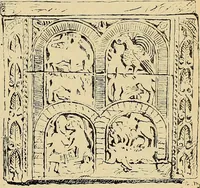 Picture 174 of 483 from L'arte nell'industria : lavori di legno e pastiglia, lavori di metallo, lavori di pietra, marmo, alabastro, ceramica, musaico, vetro, lavori di osso e avorio, lavori tessili, carte da parati e cuoi decorati, ricami, pizzi, cartelloni, stampe, ecc. (1907), leaf 178
