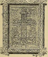 An illustration from L'arte nell'industria : lavori di legno e pastiglia, lavori di metallo, lavori di pietra, marmo, alabastro, ceramica, musaico, vetro, lavori di osso e avorio, lavori tessili, carte da parati e cuoi decorati, ricami, pizzi, cartelloni, stampe, ecc. (1907)