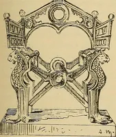 An illustration from L'arte nell'industria : lavori di legno e pastiglia, lavori di metallo, lavori di pietra, marmo, alabastro, ceramica, musaico, vetro, lavori di osso e avorio, lavori tessili, carte da parati e cuoi decorati, ricami, pizzi, cartelloni, stampe, ecc. (1907)