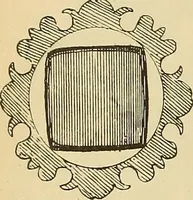 An illustration from L'arte nell'industria : lavori di legno e pastiglia, lavori di metallo, lavori di pietra, marmo, alabastro, ceramica, musaico, vetro, lavori di osso e avorio, lavori tessili, carte da parati e cuoi decorati, ricami, pizzi, cartelloni, stampe, ecc. (1907)