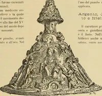 Picture 196 of 483 from L'arte nell'industria : lavori di legno e pastiglia, lavori di metallo, lavori di pietra, marmo, alabastro, ceramica, musaico, vetro, lavori di osso e avorio, lavori tessili, carte da parati e cuoi decorati, ricami, pizzi, cartelloni, stampe, ecc. (1907), leaf 208