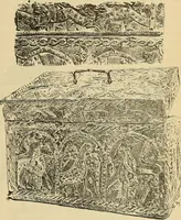 An illustration from L'arte nell'industria : lavori di legno e pastiglia, lavori di metallo, lavori di pietra, marmo, alabastro, ceramica, musaico, vetro, lavori di osso e avorio, lavori tessili, carte da parati e cuoi decorati, ricami, pizzi, cartelloni, stampe, ecc. (1907)