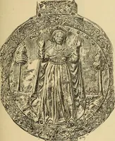 An illustration from L'arte nell'industria : lavori di legno e pastiglia, lavori di metallo, lavori di pietra, marmo, alabastro, ceramica, musaico, vetro, lavori di osso e avorio, lavori tessili, carte da parati e cuoi decorati, ricami, pizzi, cartelloni, stampe, ecc. (1907)
