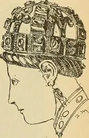 An illustration from L'arte nell'industria : lavori di legno e pastiglia, lavori di metallo, lavori di pietra, marmo, alabastro, ceramica, musaico, vetro, lavori di osso e avorio, lavori tessili, carte da parati e cuoi decorati, ricami, pizzi, cartelloni, stampe, ecc. (1907)