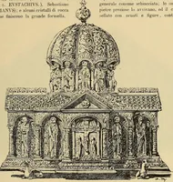 Picture 212 of 483 from L'arte nell'industria : lavori di legno e pastiglia, lavori di metallo, lavori di pietra, marmo, alabastro, ceramica, musaico, vetro, lavori di osso e avorio, lavori tessili, carte da parati e cuoi decorati, ricami, pizzi, cartelloni, stampe, ecc. (1907), leaf 230