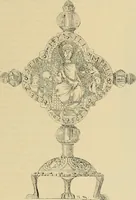 An illustration from L'arte nell'industria : lavori di legno e pastiglia, lavori di metallo, lavori di pietra, marmo, alabastro, ceramica, musaico, vetro, lavori di osso e avorio, lavori tessili, carte da parati e cuoi decorati, ricami, pizzi, cartelloni, stampe, ecc. (1907)