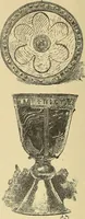 An illustration from L'arte nell'industria : lavori di legno e pastiglia, lavori di metallo, lavori di pietra, marmo, alabastro, ceramica, musaico, vetro, lavori di osso e avorio, lavori tessili, carte da parati e cuoi decorati, ricami, pizzi, cartelloni, stampe, ecc. (1907)