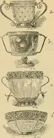 An illustration from L'arte nell'industria : lavori di legno e pastiglia, lavori di metallo, lavori di pietra, marmo, alabastro, ceramica, musaico, vetro, lavori di osso e avorio, lavori tessili, carte da parati e cuoi decorati, ricami, pizzi, cartelloni, stampe, ecc. (1907)