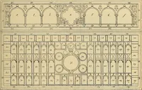 An illustration from L'arte nell'industria : lavori di legno e pastiglia, lavori di metallo, lavori di pietra, marmo, alabastro, ceramica, musaico, vetro, lavori di osso e avorio, lavori tessili, carte da parati e cuoi decorati, ricami, pizzi, cartelloni, stampe, ecc. (1907)