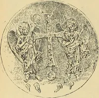 An illustration from L'arte nell'industria : lavori di legno e pastiglia, lavori di metallo, lavori di pietra, marmo, alabastro, ceramica, musaico, vetro, lavori di osso e avorio, lavori tessili, carte da parati e cuoi decorati, ricami, pizzi, cartelloni, stampe, ecc. (1907)