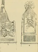 An illustration from L'arte nell'industria : lavori di legno e pastiglia, lavori di metallo, lavori di pietra, marmo, alabastro, ceramica, musaico, vetro, lavori di osso e avorio, lavori tessili, carte da parati e cuoi decorati, ricami, pizzi, cartelloni, stampe, ecc. (1907)