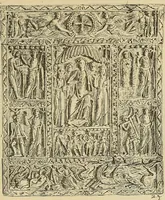 Picture 272 of 483 from L'arte nell'industria : lavori di legno e pastiglia, lavori di metallo, lavori di pietra, marmo, alabastro, ceramica, musaico, vetro, lavori di osso e avorio, lavori tessili, carte da parati e cuoi decorati, ricami, pizzi, cartelloni, stampe, ecc. (1907), leaf 294