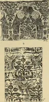 An illustration from L'arte nell'industria : lavori di legno e pastiglia, lavori di metallo, lavori di pietra, marmo, alabastro, ceramica, musaico, vetro, lavori di osso e avorio, lavori tessili, carte da parati e cuoi decorati, ricami, pizzi, cartelloni, stampe, ecc. (1907)