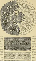 Picture 290 of 483 from L'arte nell'industria : lavori di legno e pastiglia, lavori di metallo, lavori di pietra, marmo, alabastro, ceramica, musaico, vetro, lavori di osso e avorio, lavori tessili, carte da parati e cuoi decorati, ricami, pizzi, cartelloni, stampe, ecc. (1907), leaf 319