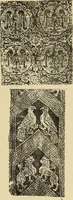 An illustration from L'arte nell'industria : lavori di legno e pastiglia, lavori di metallo, lavori di pietra, marmo, alabastro, ceramica, musaico, vetro, lavori di osso e avorio, lavori tessili, carte da parati e cuoi decorati, ricami, pizzi, cartelloni, stampe, ecc. (1907)