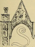 An illustration from L'arte nell'industria : lavori di legno e pastiglia, lavori di metallo, lavori di pietra, marmo, alabastro, ceramica, musaico, vetro, lavori di osso e avorio, lavori tessili, carte da parati e cuoi decorati, ricami, pizzi, cartelloni, stampe, ecc. (1907)