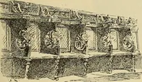 An illustration from L'arte nell'industria : lavori di legno e pastiglia, lavori di metallo, lavori di pietra, marmo, alabastro, ceramica, musaico, vetro, lavori di osso e avorio, lavori tessili, carte da parati e cuoi decorati, ricami, pizzi, cartelloni, stampe, ecc. (1907)