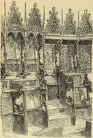 An illustration from L'arte nell'industria : lavori di legno e pastiglia, lavori di metallo, lavori di pietra, marmo, alabastro, ceramica, musaico, vetro, lavori di osso e avorio, lavori tessili, carte da parati e cuoi decorati, ricami, pizzi, cartelloni, stampe, ecc. (1907)