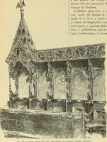 An illustration from L'arte nell'industria : lavori di legno e pastiglia, lavori di metallo, lavori di pietra, marmo, alabastro, ceramica, musaico, vetro, lavori di osso e avorio, lavori tessili, carte da parati e cuoi decorati, ricami, pizzi, cartelloni, stampe, ecc. (1907)