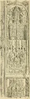 An illustration from L'arte nell'industria : lavori di legno e pastiglia, lavori di metallo, lavori di pietra, marmo, alabastro, ceramica, musaico, vetro, lavori di osso e avorio, lavori tessili, carte da parati e cuoi decorati, ricami, pizzi, cartelloni, stampe, ecc. (1907)