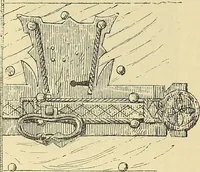 An illustration from L'arte nell'industria : lavori di legno e pastiglia, lavori di metallo, lavori di pietra, marmo, alabastro, ceramica, musaico, vetro, lavori di osso e avorio, lavori tessili, carte da parati e cuoi decorati, ricami, pizzi, cartelloni, stampe, ecc. (1907)