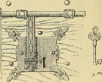 An illustration from L'arte nell'industria : lavori di legno e pastiglia, lavori di metallo, lavori di pietra, marmo, alabastro, ceramica, musaico, vetro, lavori di osso e avorio, lavori tessili, carte da parati e cuoi decorati, ricami, pizzi, cartelloni, stampe, ecc. (1907)