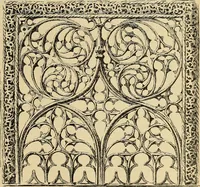 An illustration from L'arte nell'industria : lavori di legno e pastiglia, lavori di metallo, lavori di pietra, marmo, alabastro, ceramica, musaico, vetro, lavori di osso e avorio, lavori tessili, carte da parati e cuoi decorati, ricami, pizzi, cartelloni, stampe, ecc. (1907)