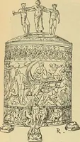 An illustration from L'arte nell'industria : lavori di legno e pastiglia, lavori di metallo, lavori di pietra, marmo, alabastro, ceramica, musaico, vetro, lavori di osso e avorio, lavori tessili, carte da parati e cuoi decorati, ricami, pizzi, cartelloni, stampe, ecc. (1907)