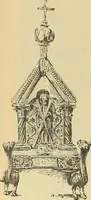An illustration from L'arte nell'industria : lavori di legno e pastiglia, lavori di metallo, lavori di pietra, marmo, alabastro, ceramica, musaico, vetro, lavori di osso e avorio, lavori tessili, carte da parati e cuoi decorati, ricami, pizzi, cartelloni, stampe, ecc. (1907)