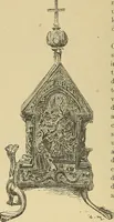 An illustration from L'arte nell'industria : lavori di legno e pastiglia, lavori di metallo, lavori di pietra, marmo, alabastro, ceramica, musaico, vetro, lavori di osso e avorio, lavori tessili, carte da parati e cuoi decorati, ricami, pizzi, cartelloni, stampe, ecc. (1907)