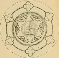 An illustration from L'arte nell'industria : lavori di legno e pastiglia, lavori di metallo, lavori di pietra, marmo, alabastro, ceramica, musaico, vetro, lavori di osso e avorio, lavori tessili, carte da parati e cuoi decorati, ricami, pizzi, cartelloni, stampe, ecc. (1907)