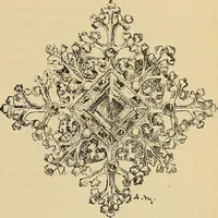 An illustration from L'arte nell'industria : lavori di legno e pastiglia, lavori di metallo, lavori di pietra, marmo, alabastro, ceramica, musaico, vetro, lavori di osso e avorio, lavori tessili, carte da parati e cuoi decorati, ricami, pizzi, cartelloni, stampe, ecc. (1907)