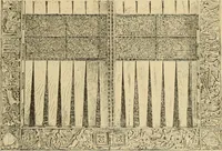 An illustration from L'arte nell'industria : lavori di legno e pastiglia, lavori di metallo, lavori di pietra, marmo, alabastro, ceramica, musaico, vetro, lavori di osso e avorio, lavori tessili, carte da parati e cuoi decorati, ricami, pizzi, cartelloni, stampe, ecc. (1907)