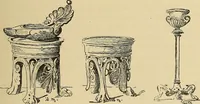 An illustration from L'arte nell'industria : lavori di legno e pastiglia, lavori di metallo, lavori di pietra, marmo, alabastro, ceramica, musaico, vetro, lavori di osso e avorio, lavori tessili, carte da parati e cuoi decorati, ricami, pizzi, cartelloni, stampe, ecc. (1907)