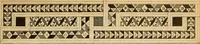 An illustration from L'arte nell'industria : lavori di legno e pastiglia, lavori di metallo, lavori di pietra, marmo, alabastro, ceramica, musaico, vetro, lavori di osso e avorio, lavori tessili, carte da parati e cuoi decorati, ricami, pizzi, cartelloni, stampe, ecc. (1907)