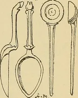 An illustration from L'arte nell'industria : lavori di legno e pastiglia, lavori di metallo, lavori di pietra, marmo, alabastro, ceramica, musaico, vetro, lavori di osso e avorio, lavori tessili, carte da parati e cuoi decorati, ricami, pizzi, cartelloni, stampe, ecc. (1907)