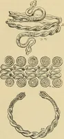 An illustration from L'arte nell'industria : lavori di legno e pastiglia, lavori di metallo, lavori di pietra, marmo, alabastro, ceramica, musaico, vetro, lavori di osso e avorio, lavori tessili, carte da parati e cuoi decorati, ricami, pizzi, cartelloni, stampe, ecc. (1907)
