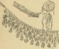 An illustration from L'arte nell'industria : lavori di legno e pastiglia, lavori di metallo, lavori di pietra, marmo, alabastro, ceramica, musaico, vetro, lavori di osso e avorio, lavori tessili, carte da parati e cuoi decorati, ricami, pizzi, cartelloni, stampe, ecc. (1907)