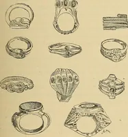 An illustration from L'arte nell'industria : lavori di legno e pastiglia, lavori di metallo, lavori di pietra, marmo, alabastro, ceramica, musaico, vetro, lavori di osso e avorio, lavori tessili, carte da parati e cuoi decorati, ricami, pizzi, cartelloni, stampe, ecc. (1907)