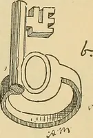 An illustration from L'arte nell'industria : lavori di legno e pastiglia, lavori di metallo, lavori di pietra, marmo, alabastro, ceramica, musaico, vetro, lavori di osso e avorio, lavori tessili, carte da parati e cuoi decorati, ricami, pizzi, cartelloni, stampe, ecc. (1907)