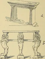 An illustration from L'arte nell'industria : lavori di legno e pastiglia, lavori di metallo, lavori di pietra, marmo, alabastro, ceramica, musaico, vetro, lavori di osso e avorio, lavori tessili, carte da parati e cuoi decorati, ricami, pizzi, cartelloni, stampe, ecc. (1907)