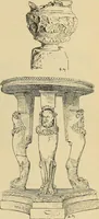 An illustration from L'arte nell'industria : lavori di legno e pastiglia, lavori di metallo, lavori di pietra, marmo, alabastro, ceramica, musaico, vetro, lavori di osso e avorio, lavori tessili, carte da parati e cuoi decorati, ricami, pizzi, cartelloni, stampe, ecc. (1907)
