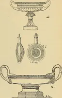 An illustration from L'arte nell'industria : lavori di legno e pastiglia, lavori di metallo, lavori di pietra, marmo, alabastro, ceramica, musaico, vetro, lavori di osso e avorio, lavori tessili, carte da parati e cuoi decorati, ricami, pizzi, cartelloni, stampe, ecc. (1907)