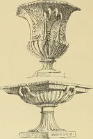 An illustration from L'arte nell'industria : lavori di legno e pastiglia, lavori di metallo, lavori di pietra, marmo, alabastro, ceramica, musaico, vetro, lavori di osso e avorio, lavori tessili, carte da parati e cuoi decorati, ricami, pizzi, cartelloni, stampe, ecc. (1907)