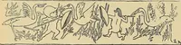 An illustration from L'arte nell'industria : lavori di legno e pastiglia, lavori di metallo, lavori di pietra, marmo, alabastro, ceramica, musaico, vetro, lavori di osso e avorio, lavori tessili, carte da parati e cuoi decorati, ricami, pizzi, cartelloni, stampe, ecc. (1907)