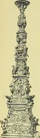 An illustration from L'arte nell'industria : lavori di legno e pastiglia, lavori di metallo, lavori di pietra, marmo, alabastro, ceramica, musaico, vetro, lavori di osso e avorio, lavori tessili, carte da parati e cuoi decorati, ricami, pizzi, cartelloni, stampe, ecc. (1907)