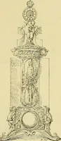 An illustration from L'arte nell'industria : lavori di legno e pastiglia, lavori di metallo, lavori di pietra, marmo, alabastro, ceramica, musaico, vetro, lavori di osso e avorio, lavori tessili, carte da parati e cuoi decorati, ricami, pizzi, cartelloni, stampe, ecc. (1907)